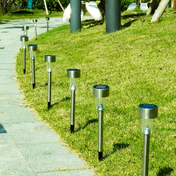 10 Pcs Outdoor Stainless Steel Solar Lights - Mega Cart