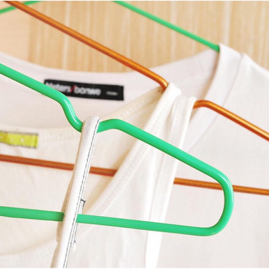 10-Piece Non-Slip Rubber-Coated Metal Hangers - Space-Saving - Mega Cart