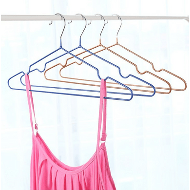 10-Piece Non-Slip Rubber-Coated Metal Hangers - Space-Saving - Mega Cart