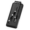 15000mAh Portable Powerbank with 4 Output Built In Cables - Mega Cart