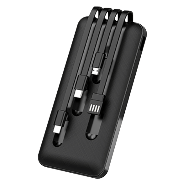 15000mAh Portable Powerbank with 4 Output Built In Cables - Mega Cart