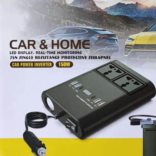 150W LED Display Type-C Port Car Power Inverter - Mega Cart