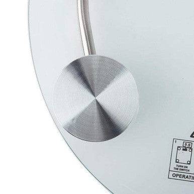 180KG Round Glass Digital Bathroom Scale with LCD Display - Mega Cart