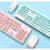 2.4G Wireless Keyboard and Mouse Combo - Ergonomic, Quiet, Retro - Mega Cart