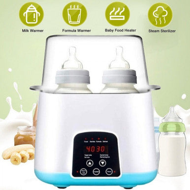 2-in-1 Baby Bottle Warmer & Steriliser with LED Display - Mega Cart