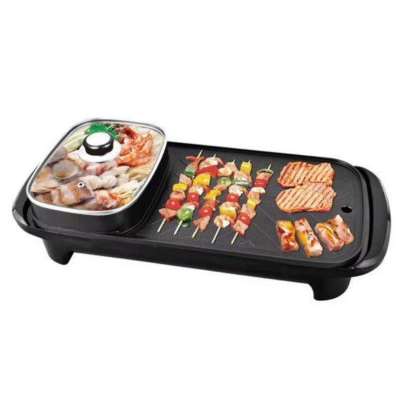 2-in-1 Electric Hotpot and Grill Cooker - Mega Cart