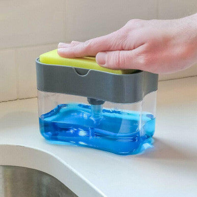2-in-1 Soap Dispenser and Sponge Caddy for Kitchen Organisation - Mega Cart