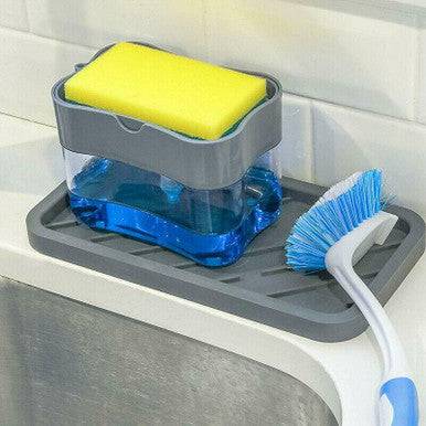 2-in-1 Soap Dispenser and Sponge Caddy for Kitchen Organisation - Mega Cart