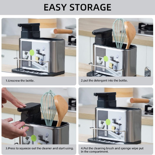 2-in-1 Soap Dispenser & Storage Organizer - Mega Cart