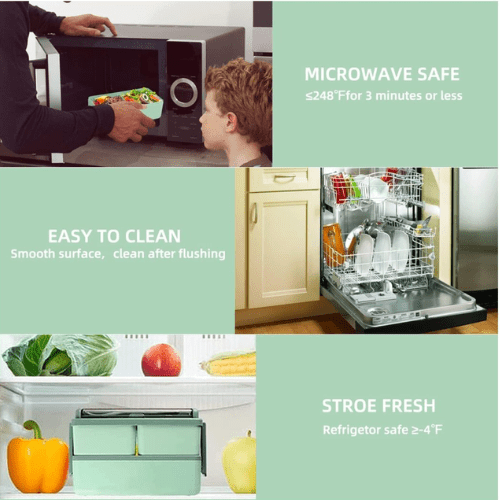 2 Layer 1400ml Lunch Box with Spoon and Fork - Mega Cart