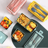 2 Layer 1400ml Lunch Box with Spoon and Fork - Mega Cart