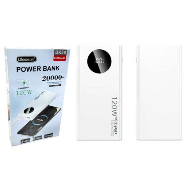 20000mAh 120W Fast Charging Power Bank - Mega Cart
