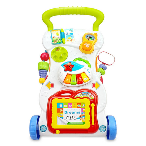 3-in-1 Baby Sit-to-Stand Musical Activity Walker & Stroller Toy - Mega Cart