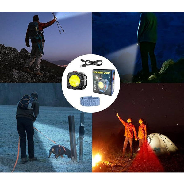 3-in-1 LED Headlamp with Waist and Wrist Mounting - Mega Cart