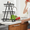 3-Tier Fruit Storage Basket Stand With Handle - Mega Cart
