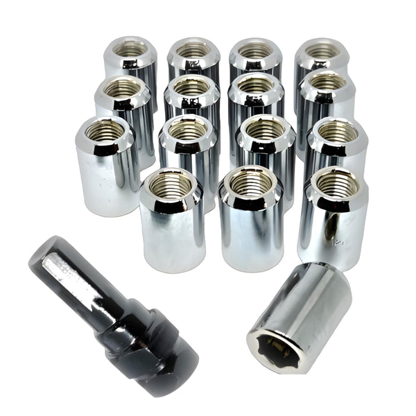 3cm Lug Nuts Set – 16PCS + Tuner Key, 12x1.5 & 12x1.25 - Mega Cart