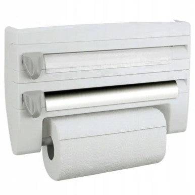 4-in-1 Kitchen Roll Dispenser & Spice Rack with Cutter - Mega Cart