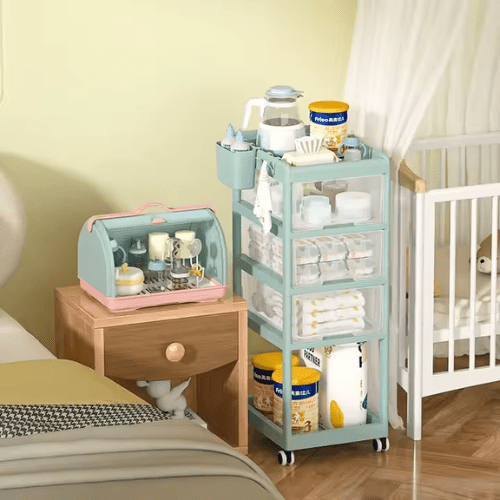 4-Layer Newborn Baby Storage Rack - Mega Cart
