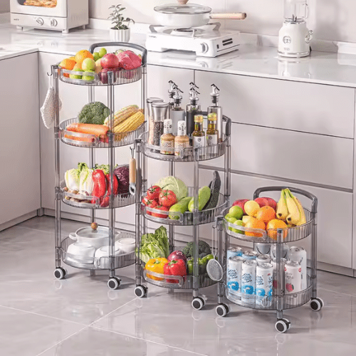 4-Tier Rolling Storage Cart with Wheels - Mega Cart