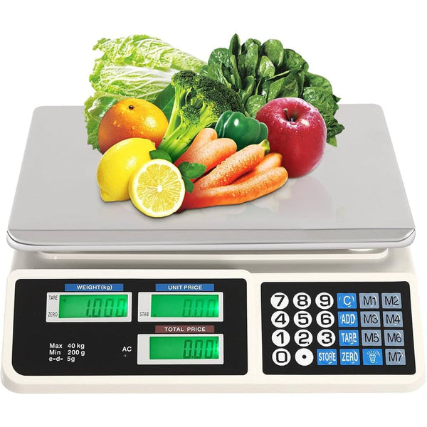 40kg Digital Price Computing Scale with LCD Display - Mega Cart
