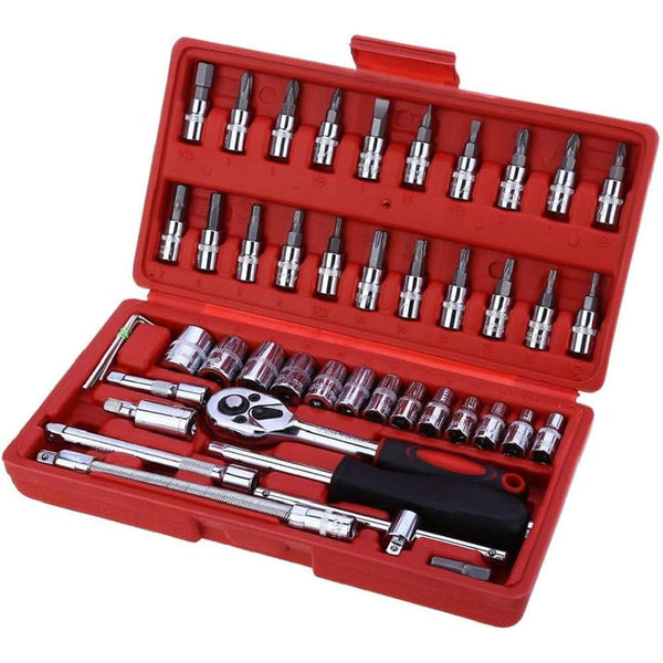 46-Piece Socket Set for Auto and Home Repairs - Mega Cart