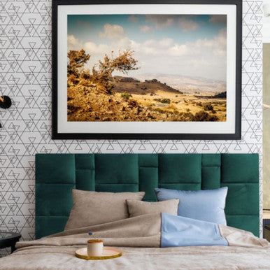 PrimeNest Tessa Plush Velvet Headboard - Modern Elegance for Bedrooms