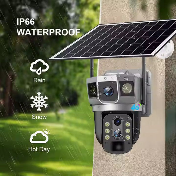 4G Outdoor Solar Camera with Dual Lens - Mega Cart