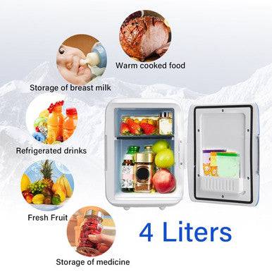 4L Mini Car Cooler & Warmer - Portable 12V Fridge for Travel - Mega Cart