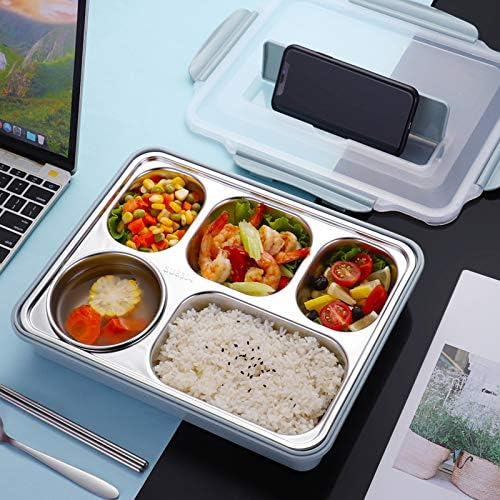 5 Compartment Square Lunch Box - Mega Cart