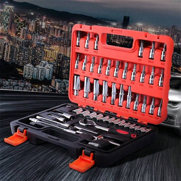 53pcs Auto Repair Tool Set with Socket Wrench - Mega Cart