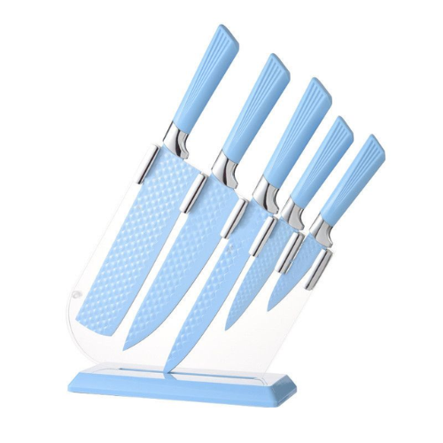 6-Piece Professional Knife Set With Stand - Mega Cart