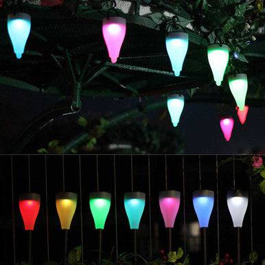 6 Piece Solar Powered Waterproof Outdoor Garden Lights - Mega Cart
