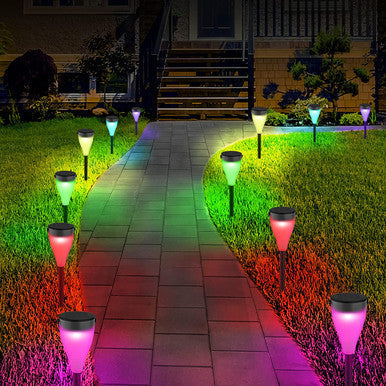 6 Piece Solar Powered Waterproof Outdoor Garden Lights - Mega Cart