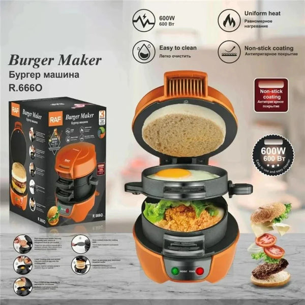 600W Non-stick Burger Maker - Mega Cart
