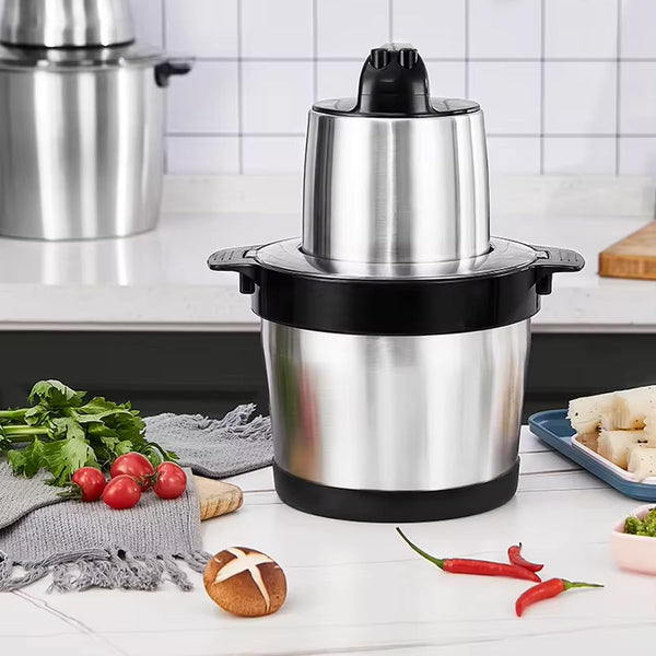 6L Food Processor with Stainless Steel Bowl - Mega Cart