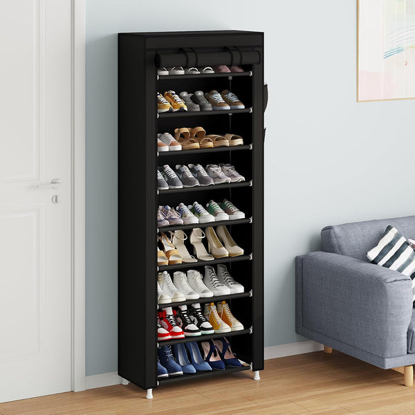 9-Tier Fabric Shoe Wardrobe Organizer - Mega Cart