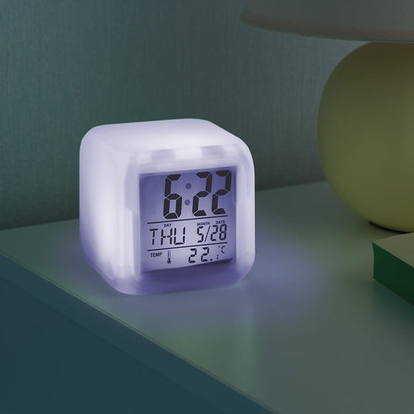 Compact Colour Changing Digital Clock