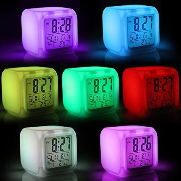 Compact Colour Changing Digital Clock