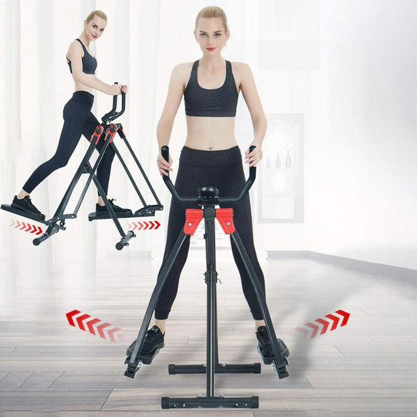 Folding Compact Elliptical Stepper with LCD Display