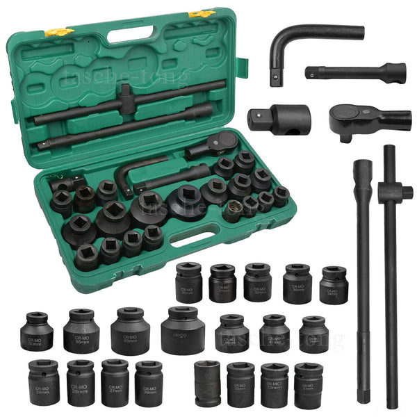 26pcs Heavy Duty 3/4" Drive Socket Set - Mega Cart