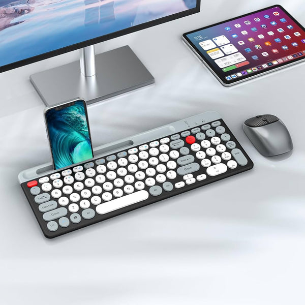 Portable Wireless Keyboard with Phone Slot - Mega Cart