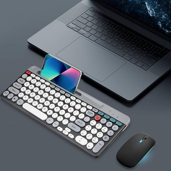 Portable Wireless Keyboard with Phone Slot - Mega Cart