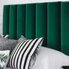 PrimeNest Harper Stylish Velvet Headboard - Contemporary Bedroom Elegance