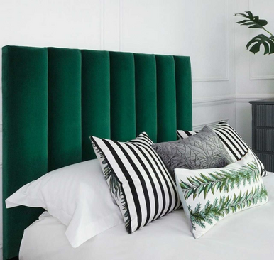 PrimeNest Harper Stylish Velvet Headboard - Contemporary Bedroom Elegance