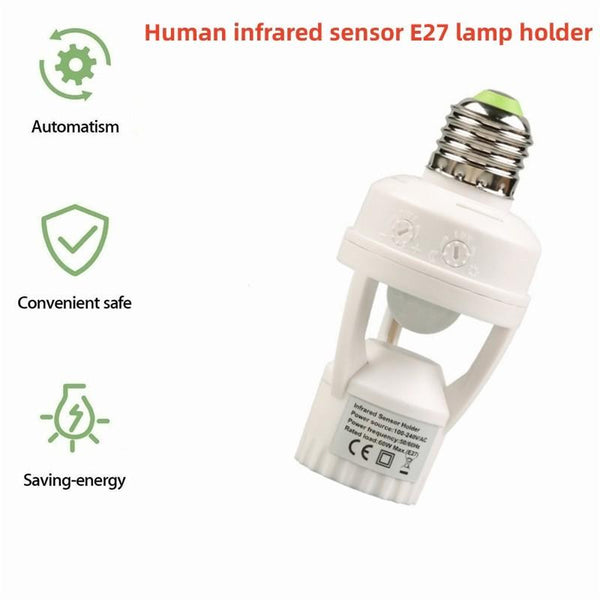 E27 Auto Sensor Light Socket