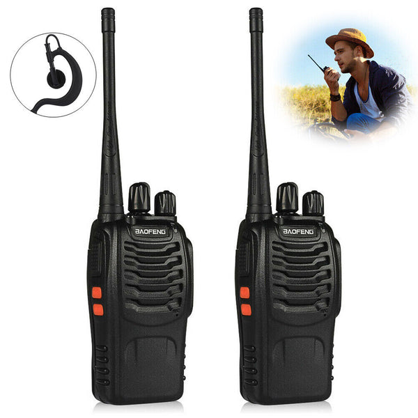 Two Way Radio with Built-in LED Flashlight - BF-888s - Mega Cart