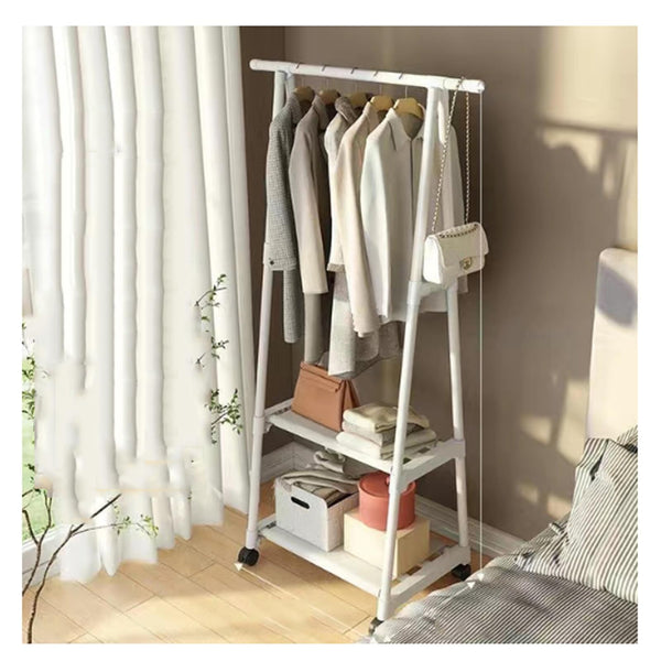 Space-Saving Clothes Rack with Shelf Storage - Mega Cart