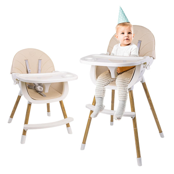 Adjustable Baby Dining High Chair with Safety Harness - Mega Cart