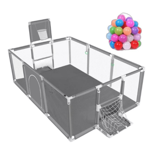 Baby Playpen With Basketball Hoop - Mega Cart