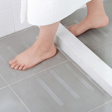Bathroom Anti-Slip Safety Tape - Self-Adhesive Strips, 8 Pieces - Mega Cart